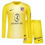 Günstige Fußballtrikots Atlético Madrid Torwart Kinder 2025-26 Gelbe Langarm